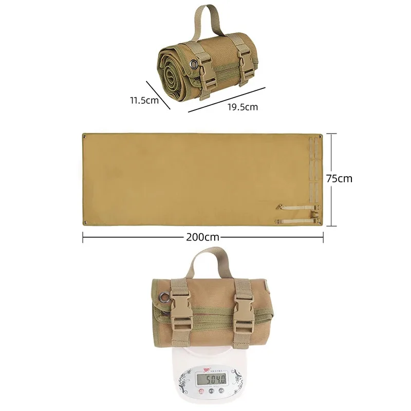 بساط تكتيكي للرماية في الهواء الطلق، متين، قابل للطي، متعدد الوظائف، مقاوم للرطوبة، وسادة نزهة قابلة للطي، مقاومة للماء من الجانبين #2