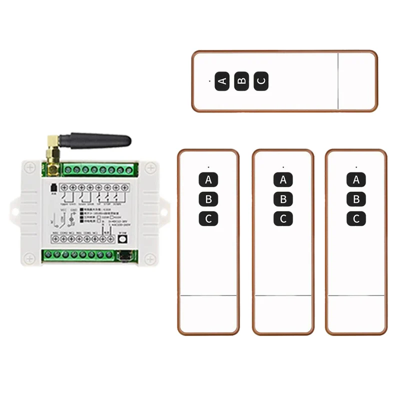 DC 12V 24V 36V Motor Remote Control Switch Motor Forwards Reverse Up Down Stop Door Window Curtain Wireless TX RX Limited Switch