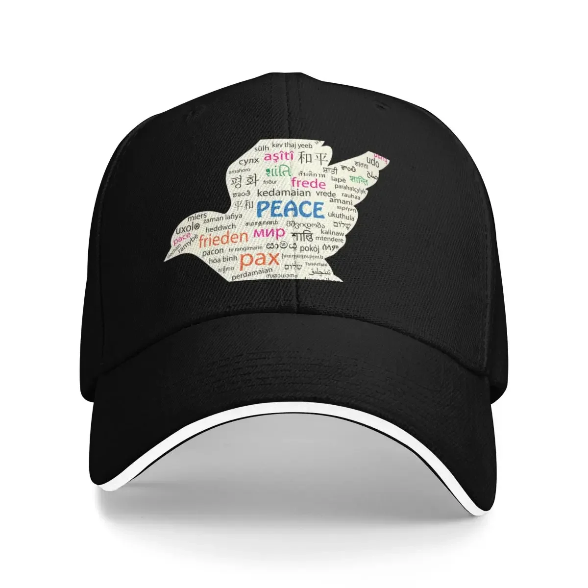さまざまな言語で平和を表現する ベースボールキャップ ボブルハット ドロップシッピング レディース メンズ