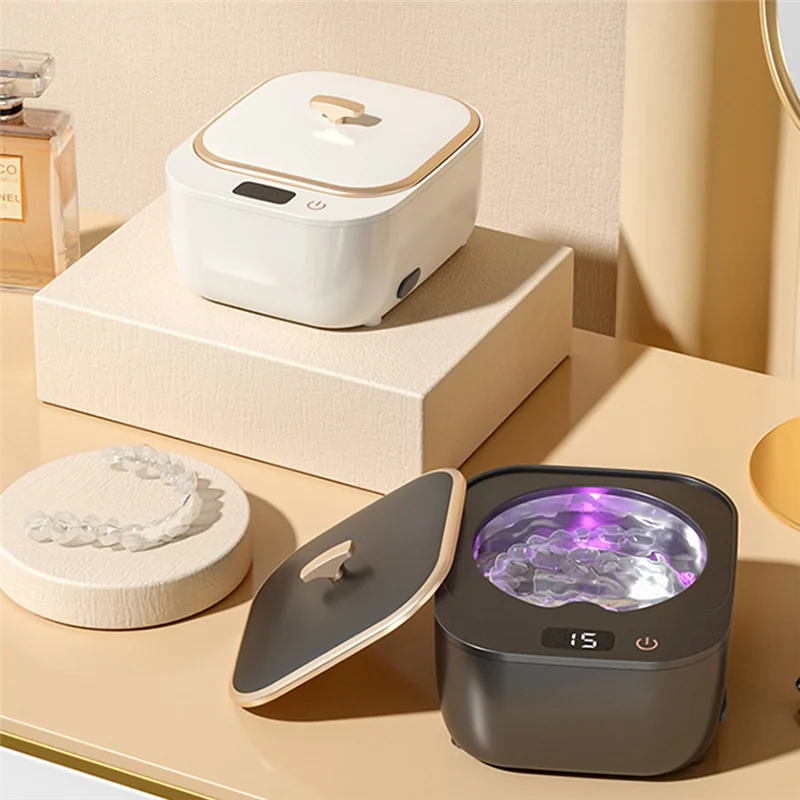 AED6-Ultrasonic Cleaner For Dentures, Professional Ultrasonic Cleaner Machine For All , Retainer, Aligner US Plug