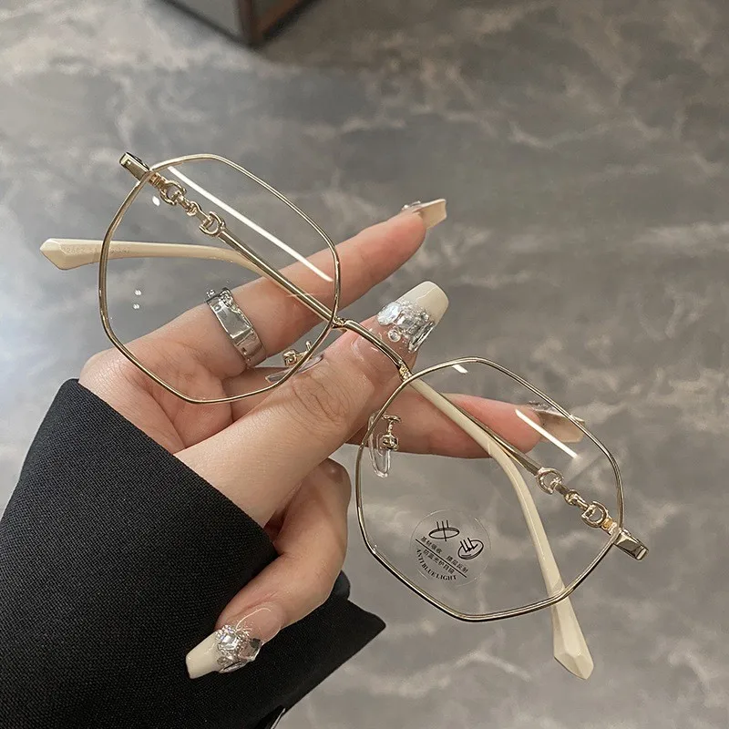 

5 шт. элегантные женские очки-роскошные круглые металлические оправы, модные уличные модные очки