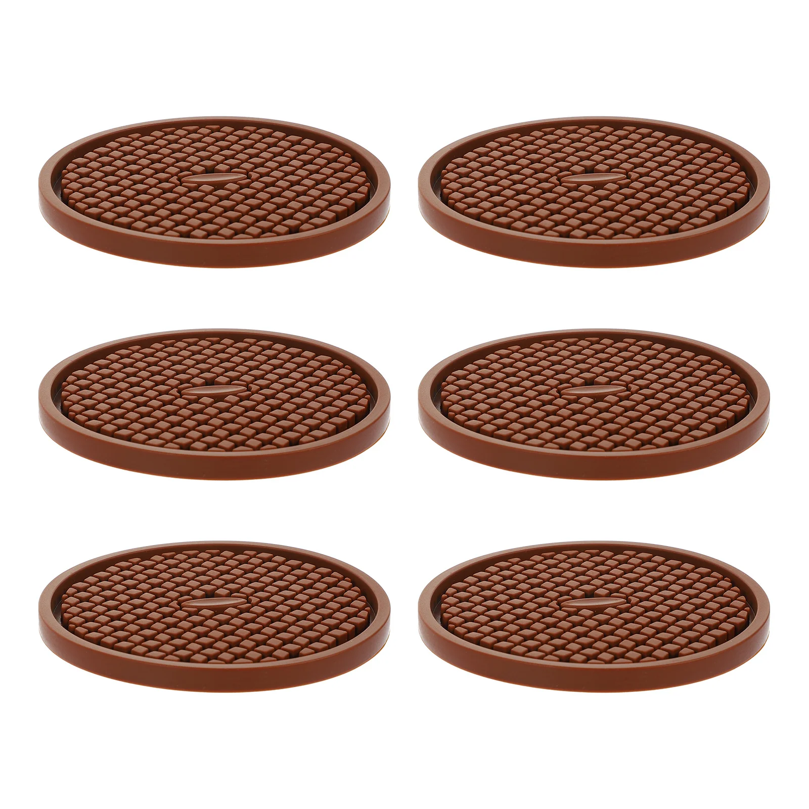 

6pcs Silicone Coasters Round Cup Mat Heat-Resistant Anti-Slip Insulated Non-Slip Wear-Resistant Mug Pad Household Coaster Easy