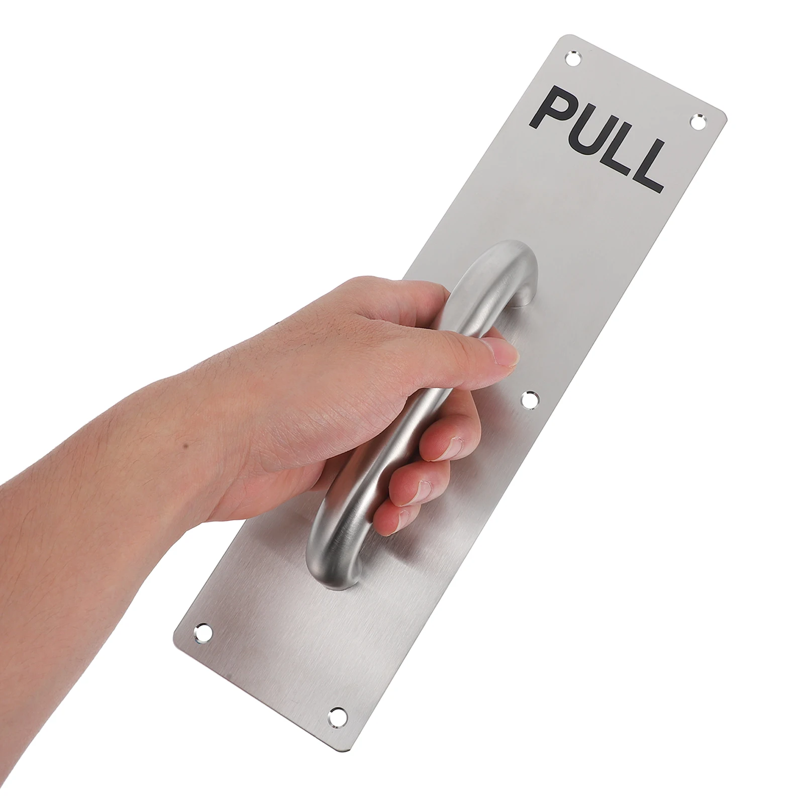 

1 set Stainless Steel Push Pull Door Handles Plate Hardware Barn Door Indicator Sign Black Metal Handle Cabinet Pulls