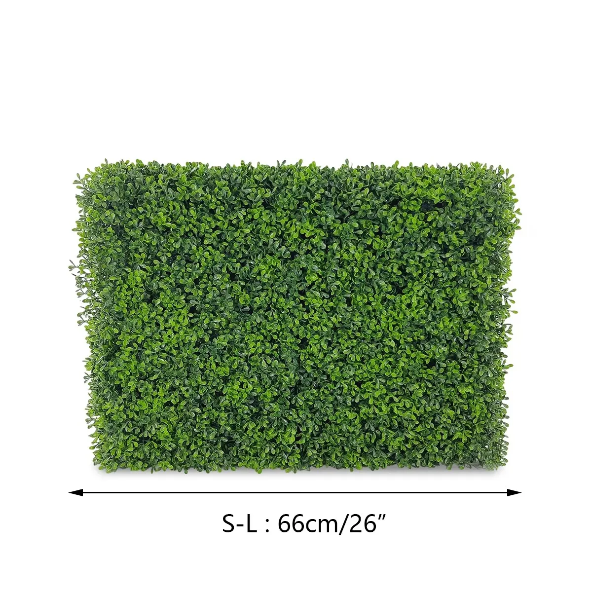 66cm Artificial Plant Grass Wall Rectangular Boxwood Partition Green Leaves Fake Plants Background Indoor Outdoor Home Decor