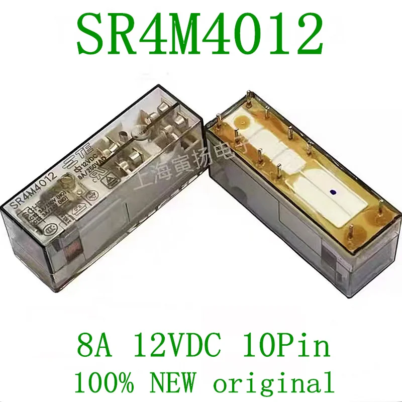 SR4M4012 TE Safety Relay 12VDC 8A250VAC 10Pin  General Purpose RelaysForce Guided Relays