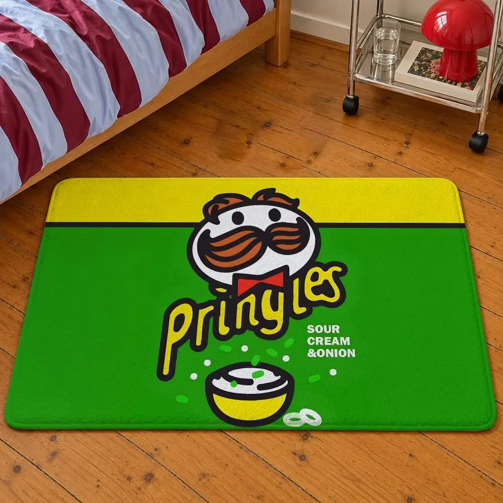 Brand Pringles Mr. P Sour Cream & Onion Floor Mat Soft Flannel Entrance Doormat Non-Slip Washable Rug For Bedroom Home Decor