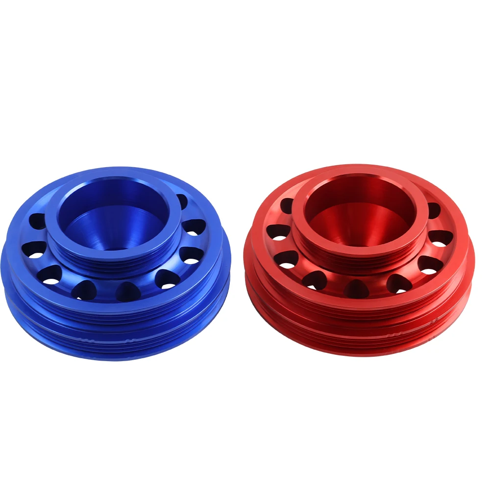 

Red Blue Light Weight Aluminum Crank Crankshaft Pulley For 1992-1995 Honda Civic SOHC D16