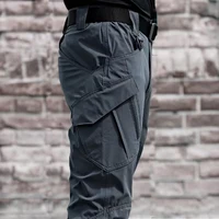 Pantalones tácticos de carga de ciudad para hombre, pantalones militares de combate impermeables para exteriores, corredores de trabajo, senderismo, Camping, escalada, elásticos 5XL