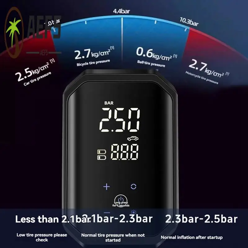 

AEF5-Electric Ball Pump Portable Sports Automatic Ball Air Pump With Digital Precise Pressure Gauge