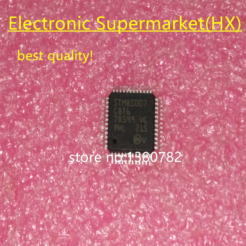 Frete grátis 10 pces-50 pces stm8s007c8t6 stm8s007 QFP-48 ic em estoque!