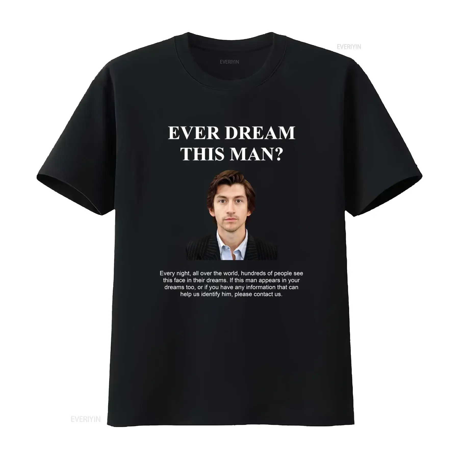 Dream Man T Shirt Mysterious Figure Comfortable Top Perfect for Those with Intriguing Dreams vintage Washed designer clothes