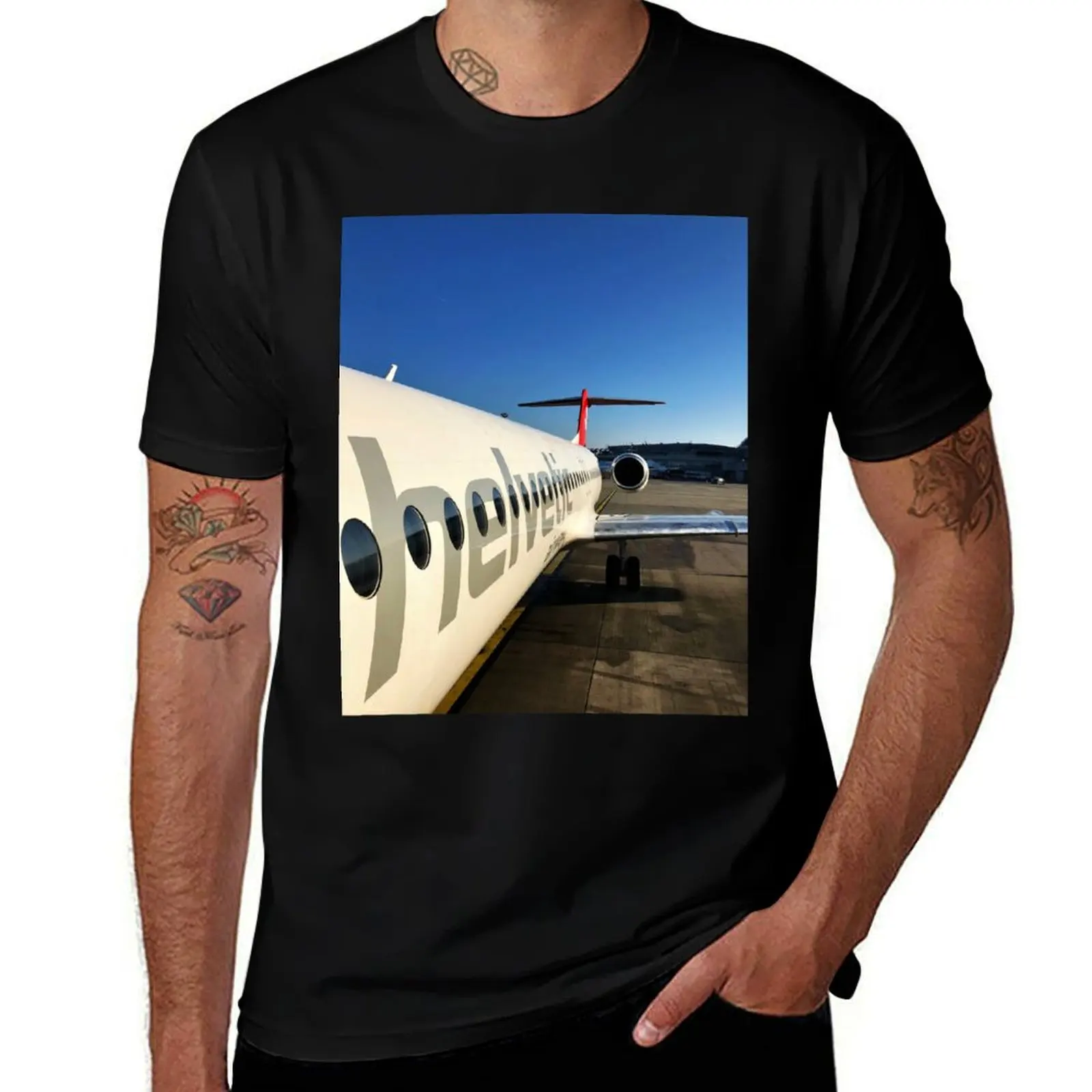 Fokker 100 T-Shirt Soft Touch Basic Cotton T-Shirt