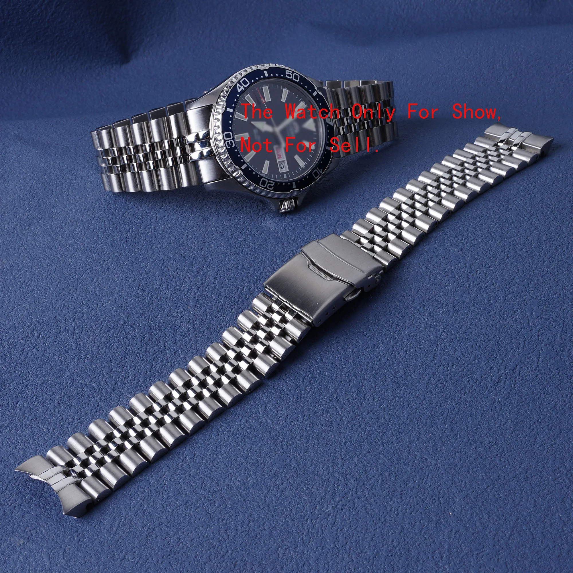 22mm 316L Stainless Steel Silver Jubilee Watch Band Strap Bracelets Solid Curved End For ORIENT RA-AA0002L Luxury Style