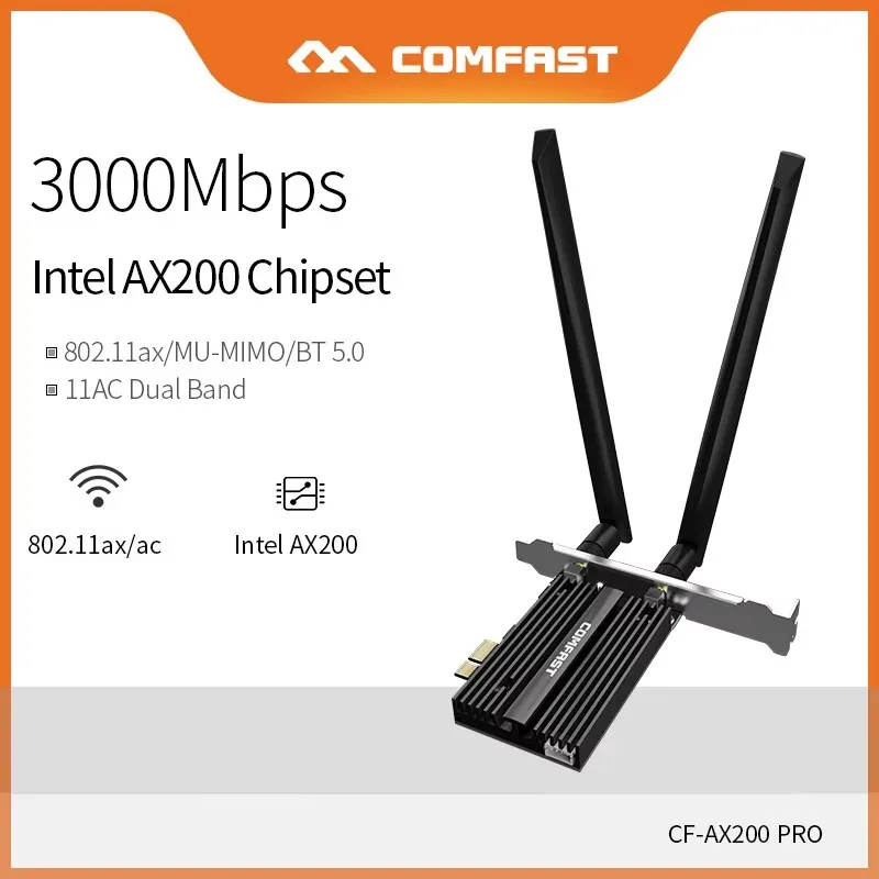 

COMFAST AX900 WiFi6 PCI-E Network Card 900Mbps PCI-Express Wireless Adapter B.T 5.4 2.4/5.8G 802.11AX For PC Windows 10/11