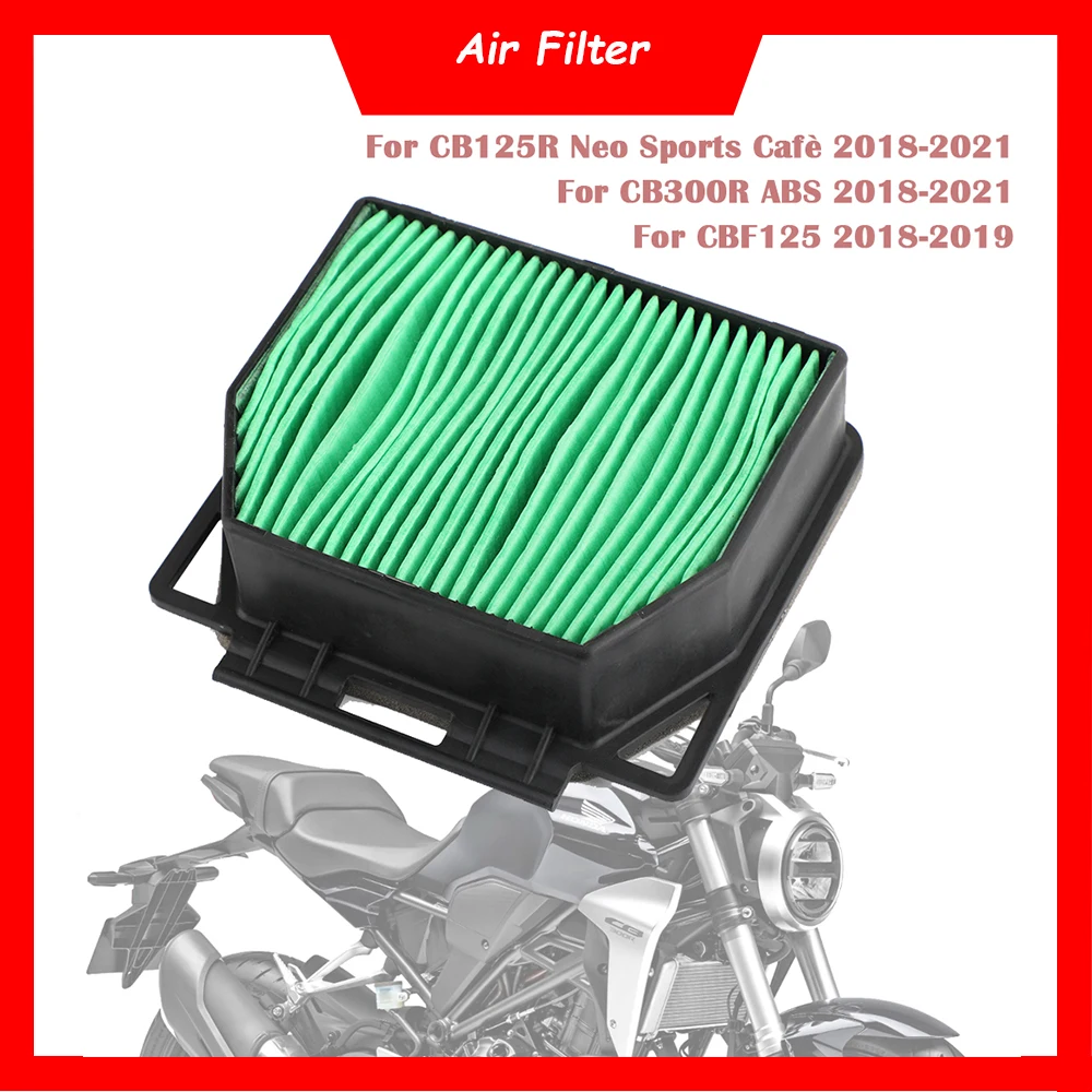 Motorcycle Engine Air Filter Cleaner Air Intake Filter Element For Honda CB300R CB125R Neo Sports Cafe ABS 2018-2021 CBF125