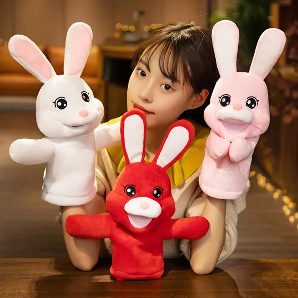 Rabbit Plush Toy  Stylish Plushies Cozy Touch  Rabbit Plush Toy Pretend Telling Story Doll Toy Birthday Gift