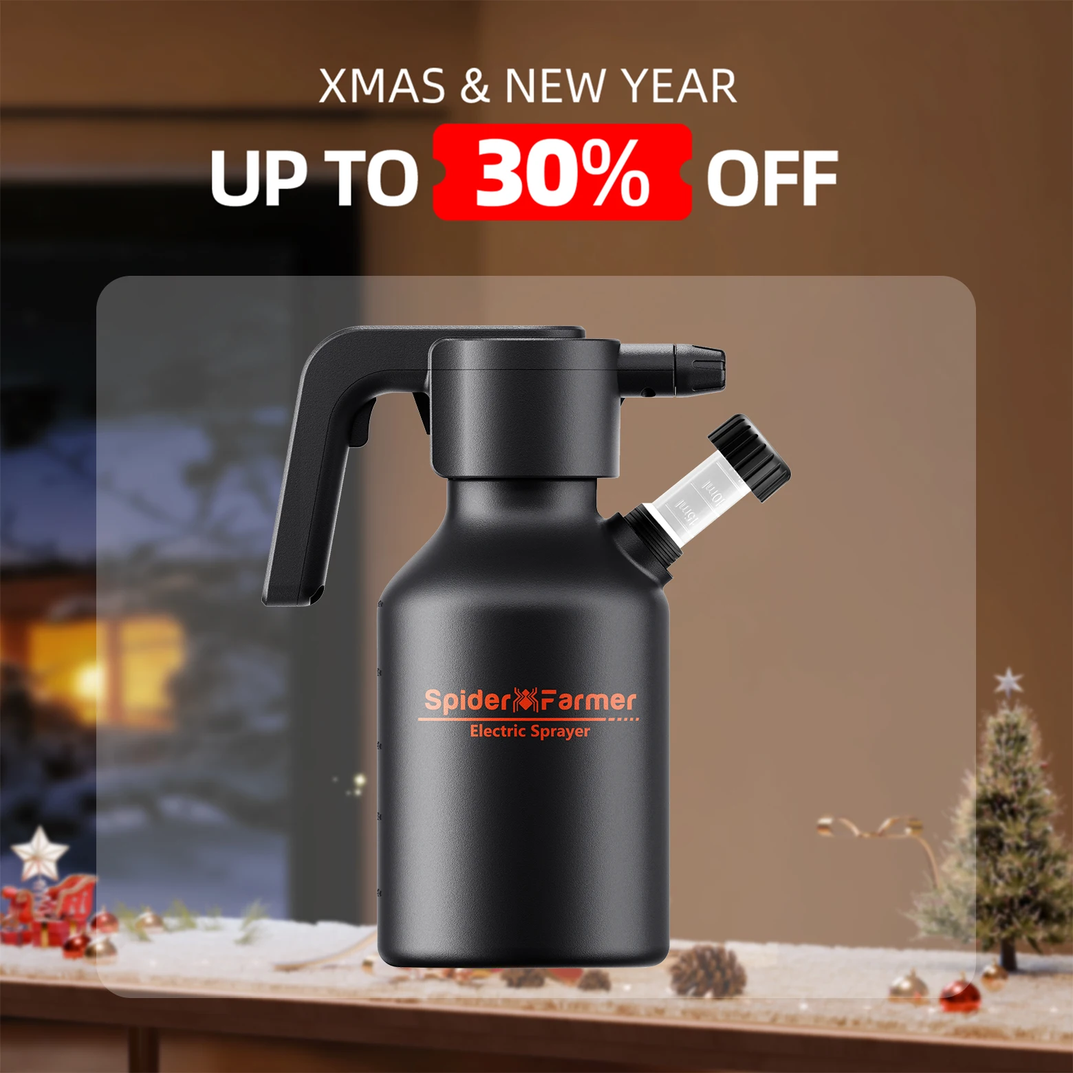 Spider Farmer Electric Spray Bottle 2L, Type-C Rechargeable Plant Sprayer, Automatic Mister with Measuring Cup & Quick Refill