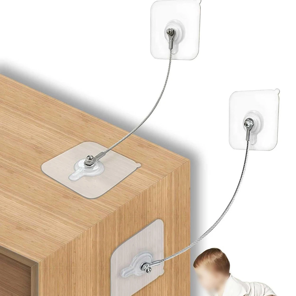 10Pcs Furniture Anchors Anti Tip Furniture Straps Kit For Baby Proofing Adhesive- TV Safety Straps To Prevent Falling