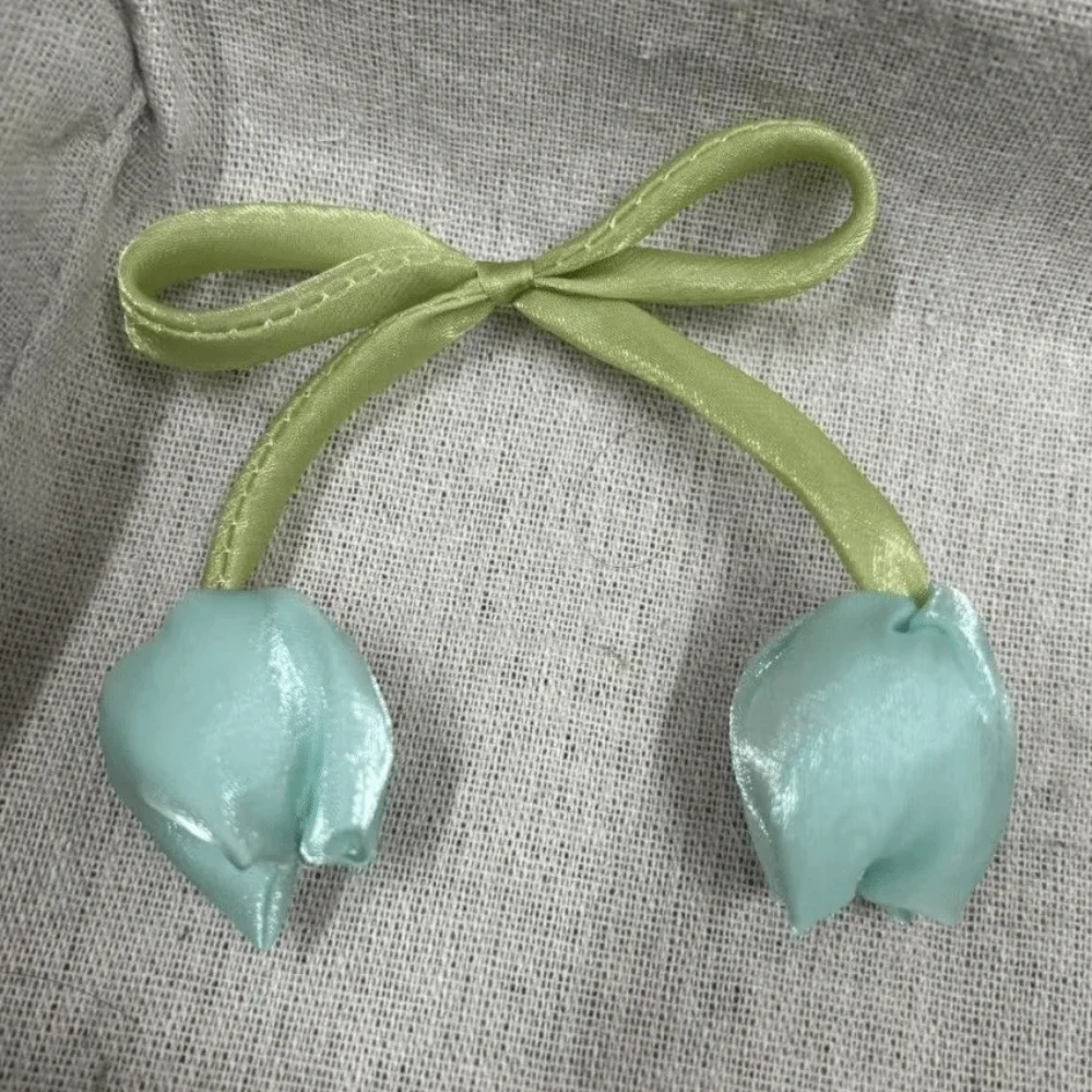 5Pcs Bag Accessories DIY Tulip Lace-up Straps Ornaments Baking Decoration Curtain Tieback Sweet Hair Cord Accessories Cake