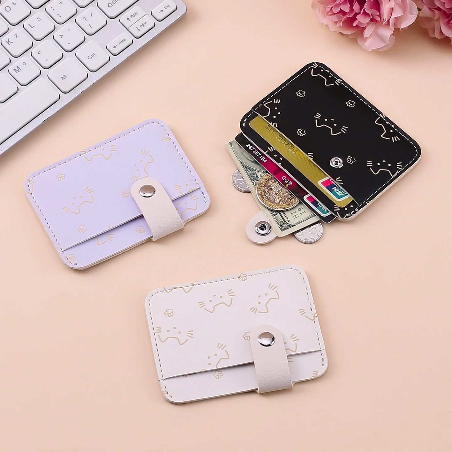 New Fashion Women Short cat Wallets Zipper Coin Bags Top Quality Female Purse Coin Pocket Women's Card Clip