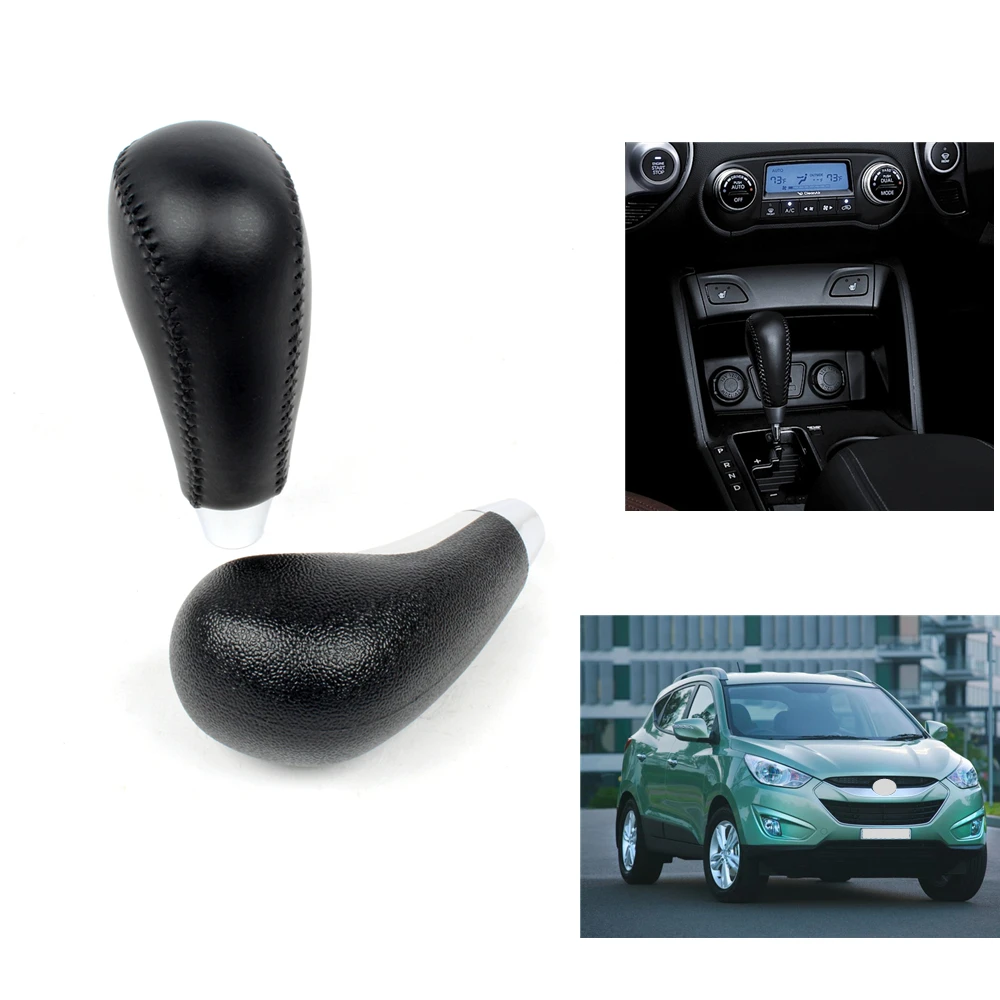 สำหรับ Hyundai Tucson IX35 2009 2010 2011 2012 2013เกียร์อัตโนมัติเกียร์หนังเกียร์สติ๊ก Shift Knob Lever Shifter Handle Ball