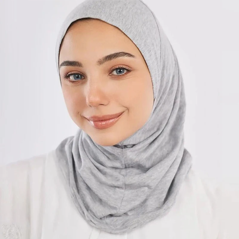 Neuer Stil, bereit zum Tragen, muslimischer Hijab-Jersey-Instantschal, leichter Turban, malaysischer Schal
