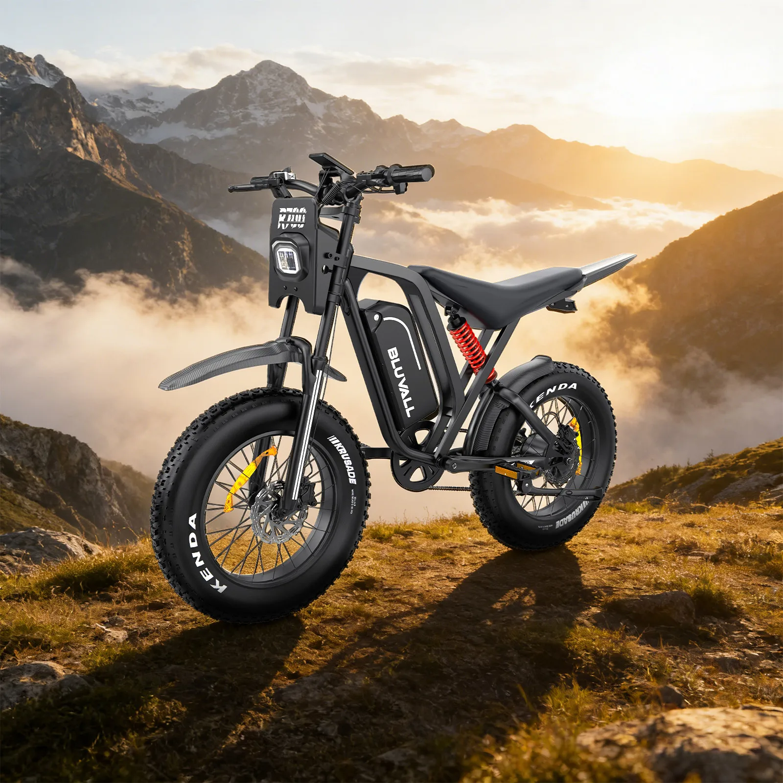 

US/AU Local Delivery 1500W Electric Bike Bluvall R700 1500W 52V Long Range All-Terrain eBike For Outdoor Play 52V 25AH Long Range 35MPH 20" Fat Tire Waterproof All-Terrain E-Bike for Road Snow Beach