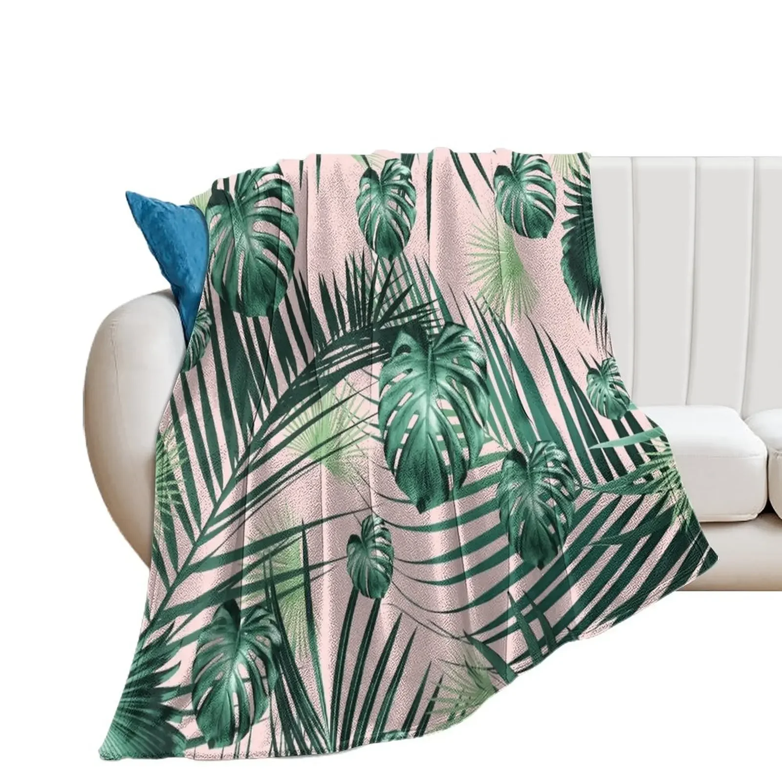 

Tropical Jungle Leaves Garden #2 #tropical #decor #art Throw Blanket for winter Polar blankets and throws Blankets