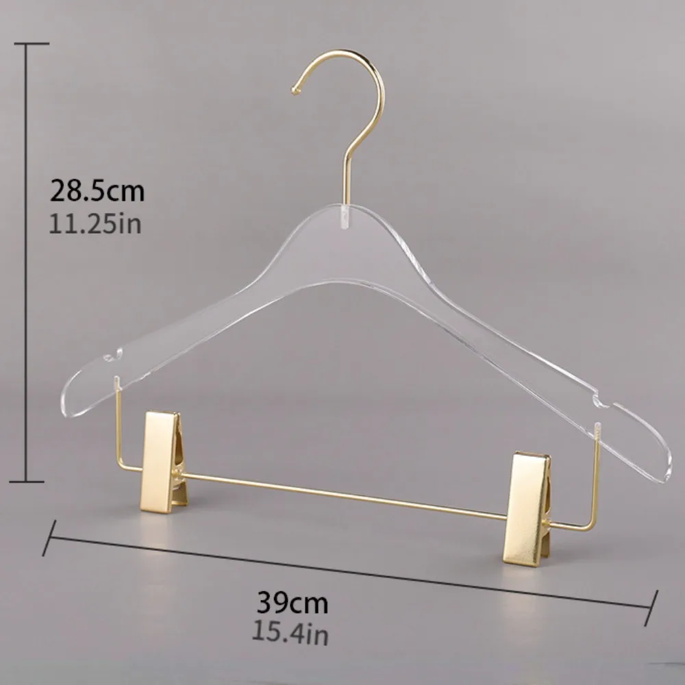 Acrylic Hanger Thickened and Non Slip Strap Clip Hanger Wedding Dress Support