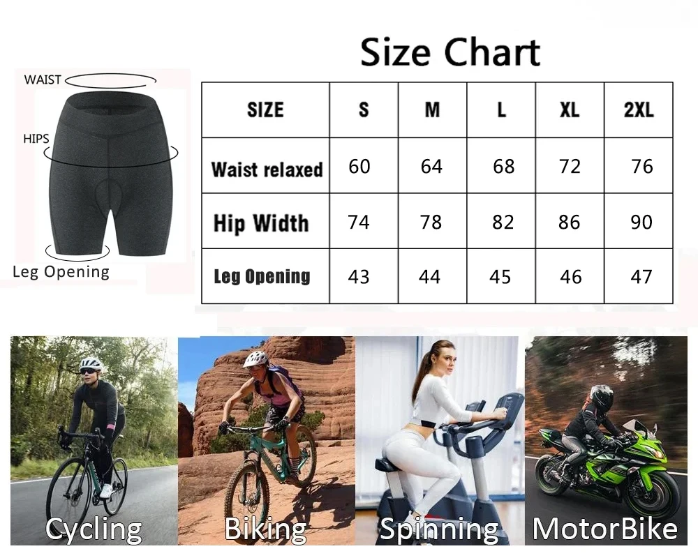 YKYWBIKE Frauen Radfahren Unterwäsche Berg MTB Fahrrad Shorts 3D Gepolsterte Stoßfest Reiten Fahrrad Sport Unterwäsche Strumpfhosen Shorts – Detail 1