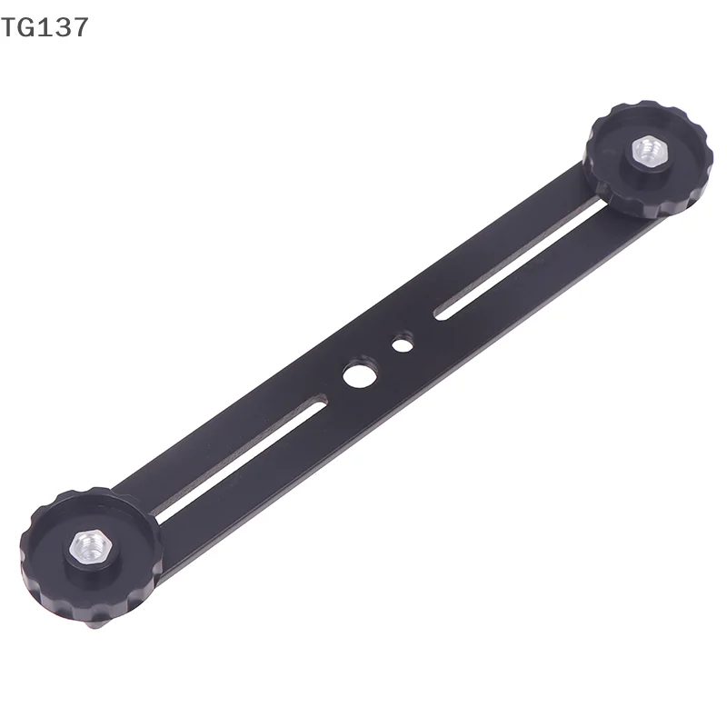 Soporte de trípode de montaje para cámara Dual, soportes de Flash para cámara, barra de extensión con tornillo de 1/4 "para cámara DSLR, soporte de luz LED, micrófono