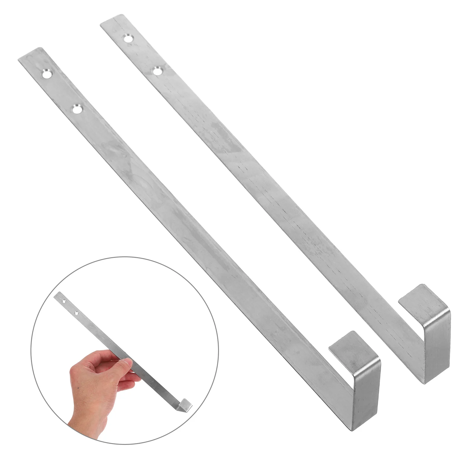 

2Pcs Heavy Duty Stainless Steel Wreath Hangers Over Door Hooks for Front Door Christmas Garland Wreath Hanger Garland Hanger