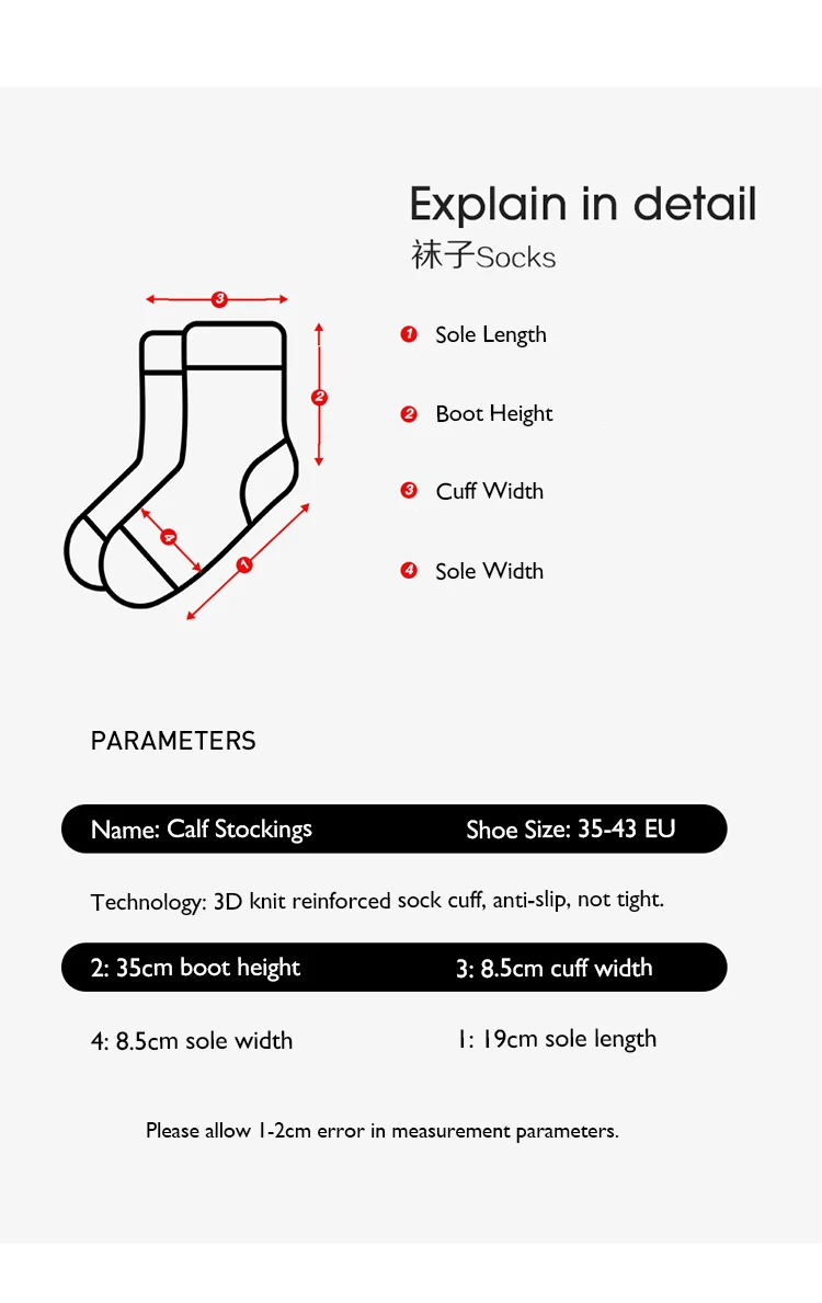 Wollmischung, knielange Socken für Damen, gestrickte, kniehohe Socken, gerippt, warm für den Winter, lässig, feines Garn, 1 Paar, weiche Strümpfe, ideal für die Feiertage. – Detail 6