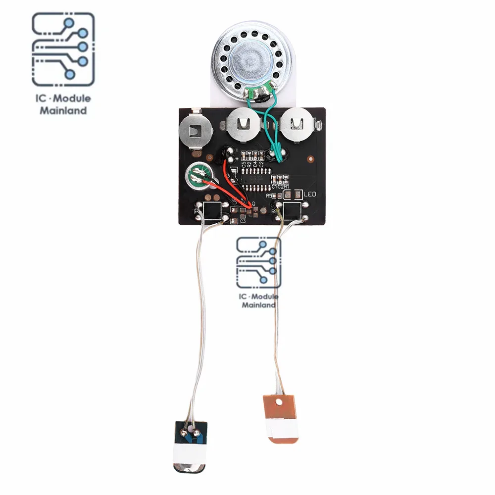 30 Seconds Record Playback Board Music Module Greeting Card DIY Without Battery LR1130 Key Control Programmable Chip Module