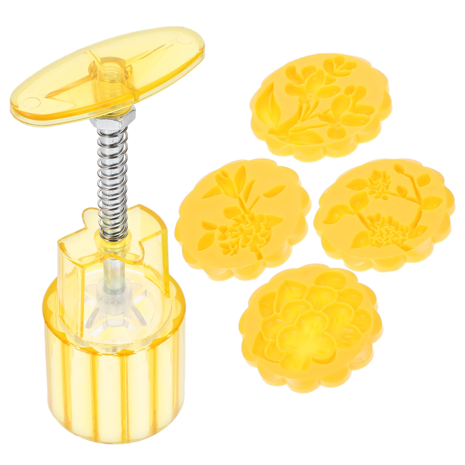 

1 set Diy Moon Cake Molds Flower Shaped Baking Mold Press Maker Stamps For Mid-Autumn Festival Dessert Green Bean