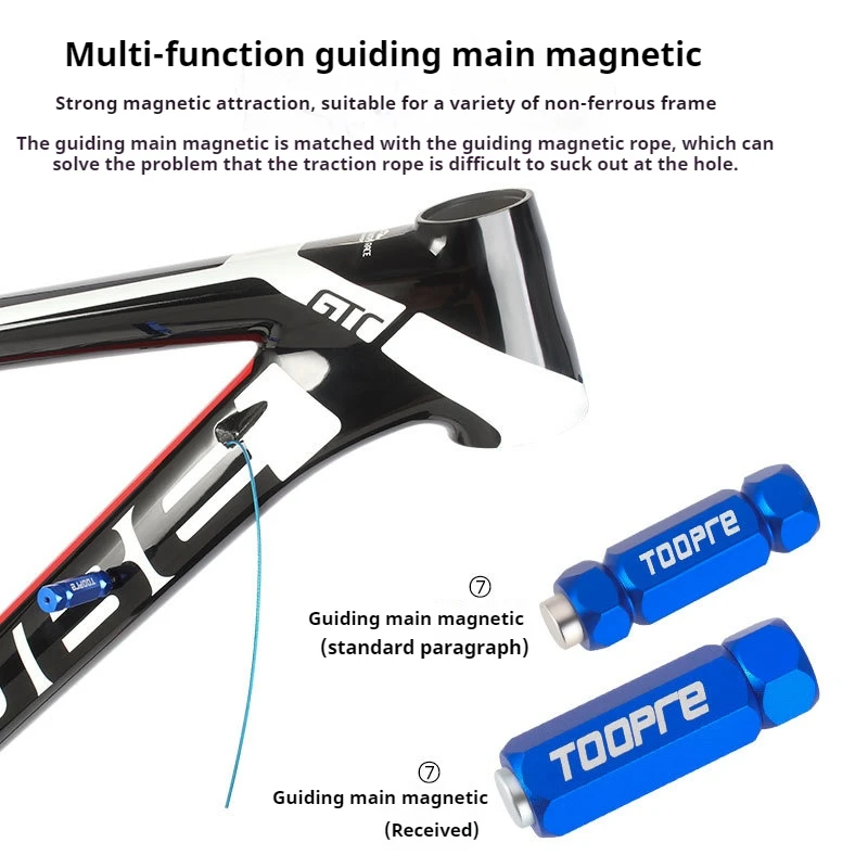 

Magnetic Bike Cable Threading Kit Internal Routing Tool for Carbon Frame Bicycle Brake Hose Guide Cable Installation Tool