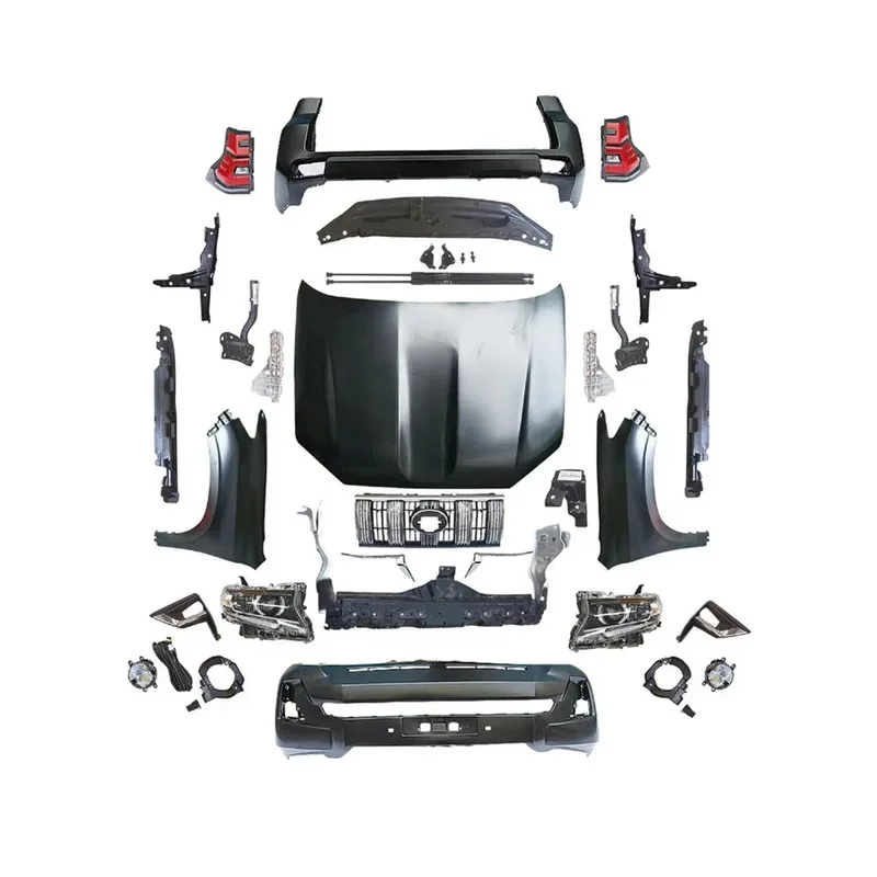 

Car Bumper Parts Front Bumper Grille Body Kit for Prado 2011-2017 to 2018 with Hood Fender Headlights and Taillights