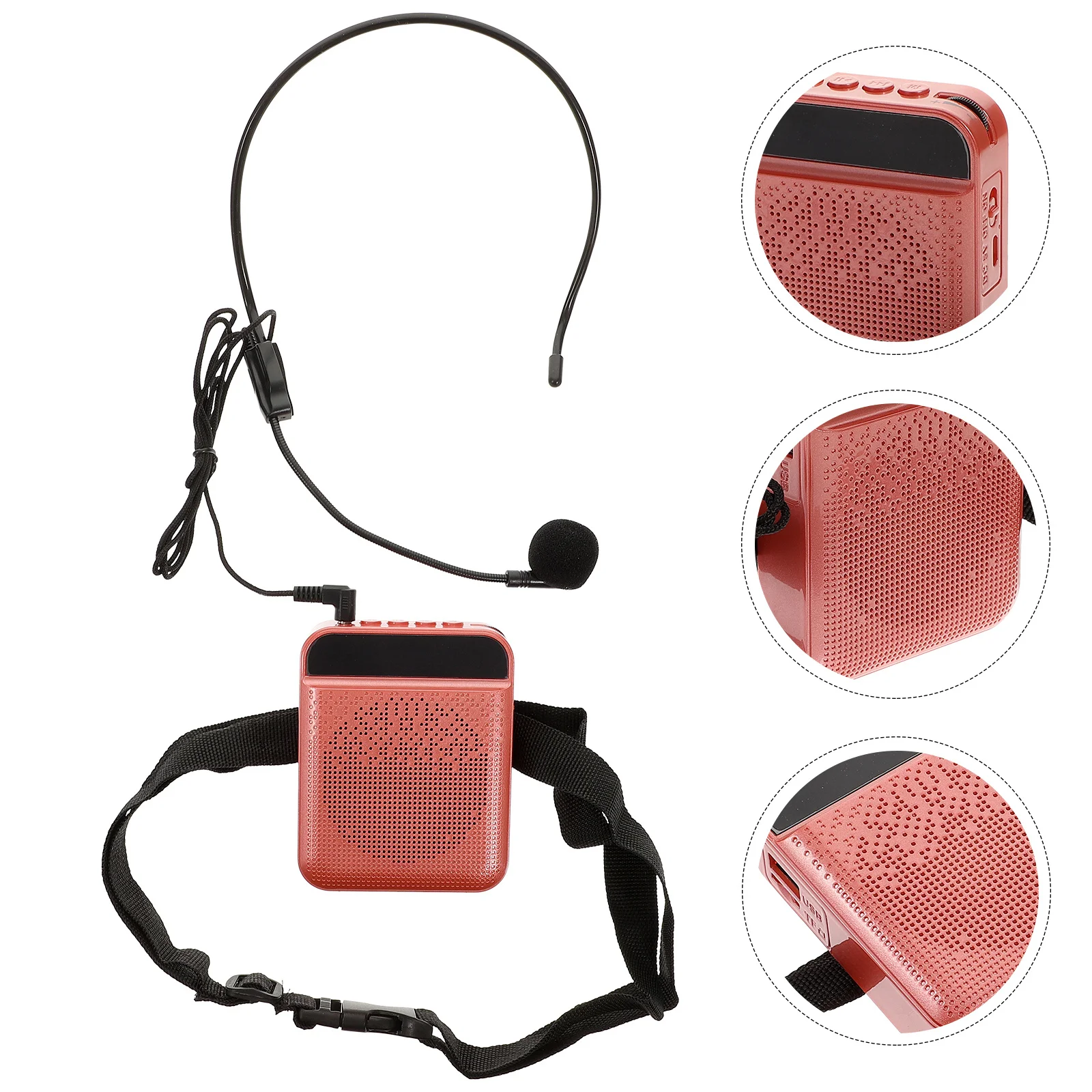 

1 set Wireless Ear Microphone 1 Set Teaching Speech Voice Amplifier Portable Loudspeaker Card Rechargeable Mini Amplifier For