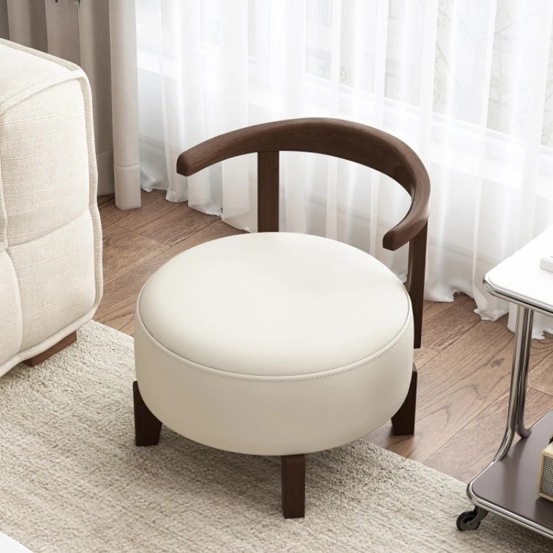 

‌ Современный минималистичный табурет, поворотный пуфик из цельного дерева, эргономичный изогнутый стул с акцентом, роскошный бархатный домашний декор