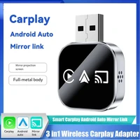 Actualización 3 en 1 adaptador inalámbrico Carplay Mirror Link con cable instantáneo a conversión inalámbrica Plug & Play para Carplay con cable 2026