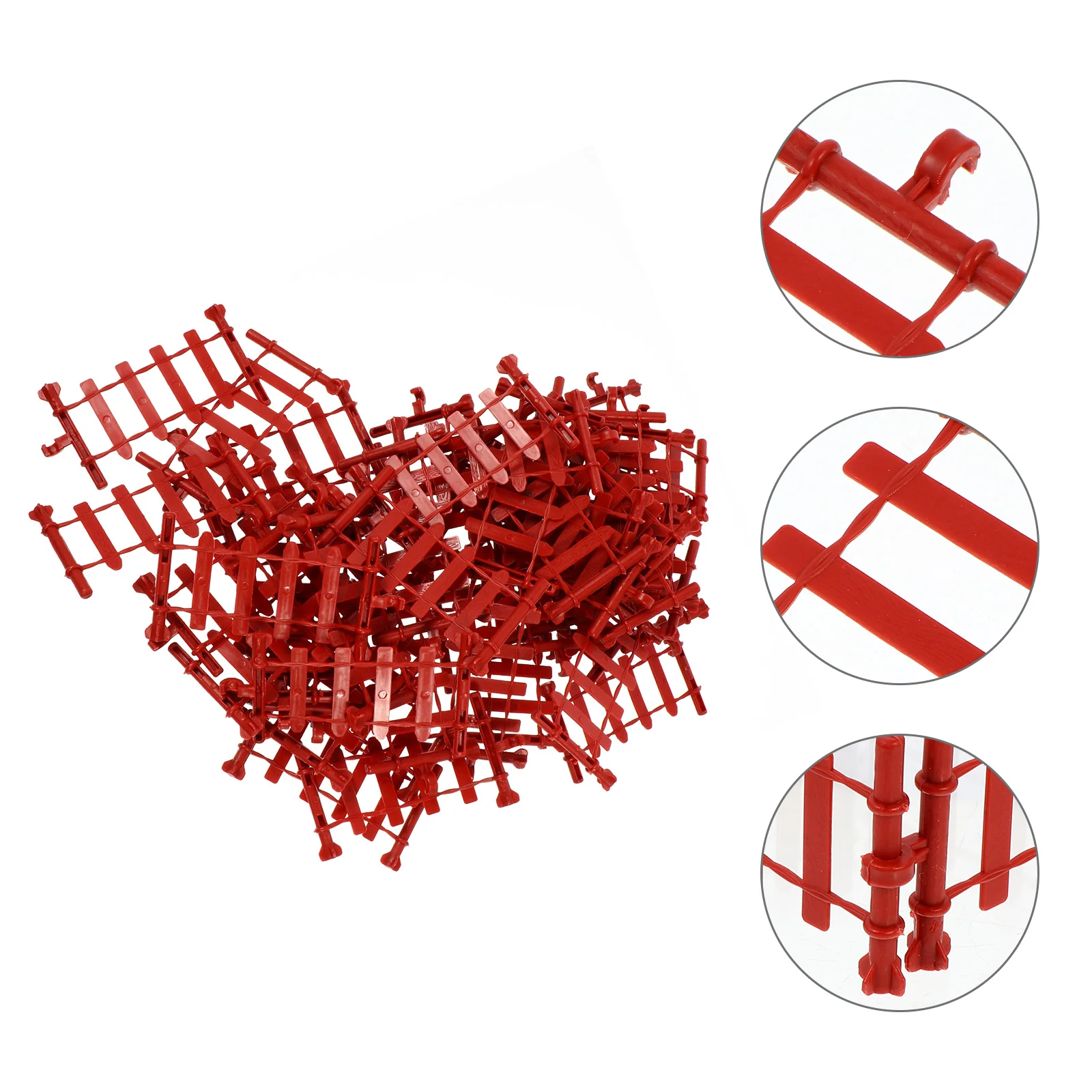 

50 Pcs Scene Fence Accessories Corral Fencing Panel Miniature Garden Border Stone Brick Toy Toys Plastic Animal Child
