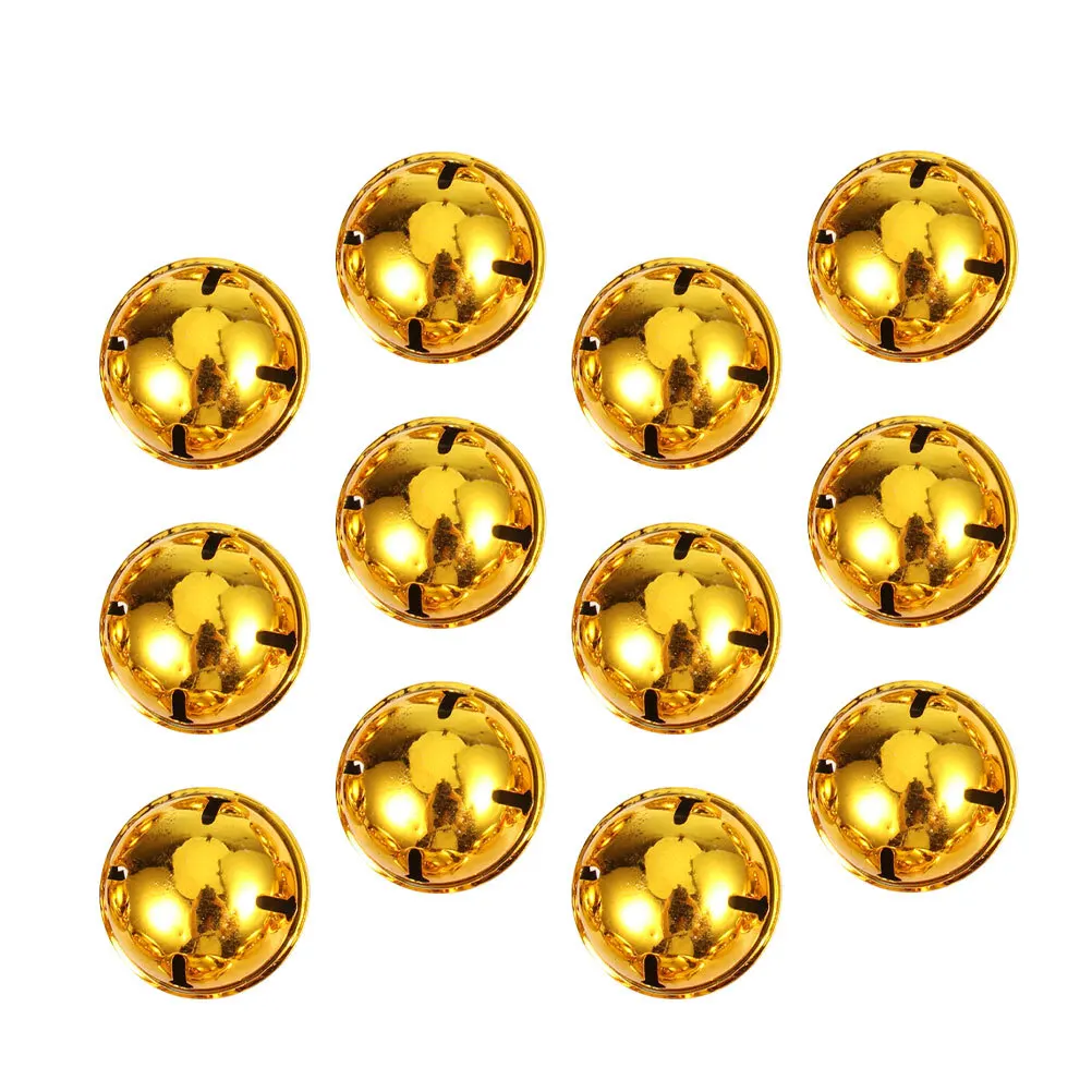 

12 Pcs Gold Bells Hanging Christmas Ornaments Pet DIY Mini Accessories Decor Pendant