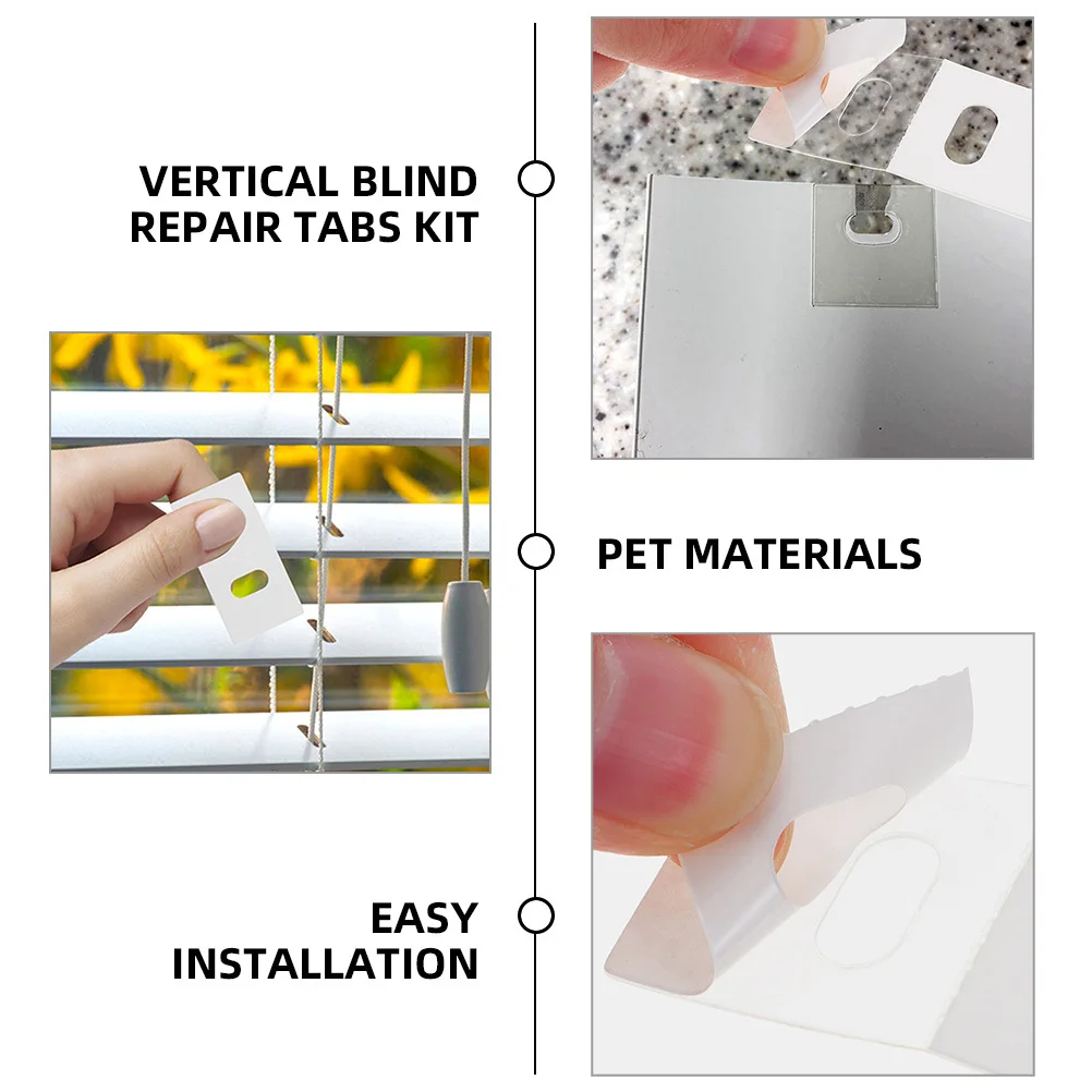 10 قطعة علامات التبويب إصلاح الستائر تثبيت قوي للستائر الرأسية استبدال الشرائح أعمى إصلاح أجزاء ديكور المنزل #1