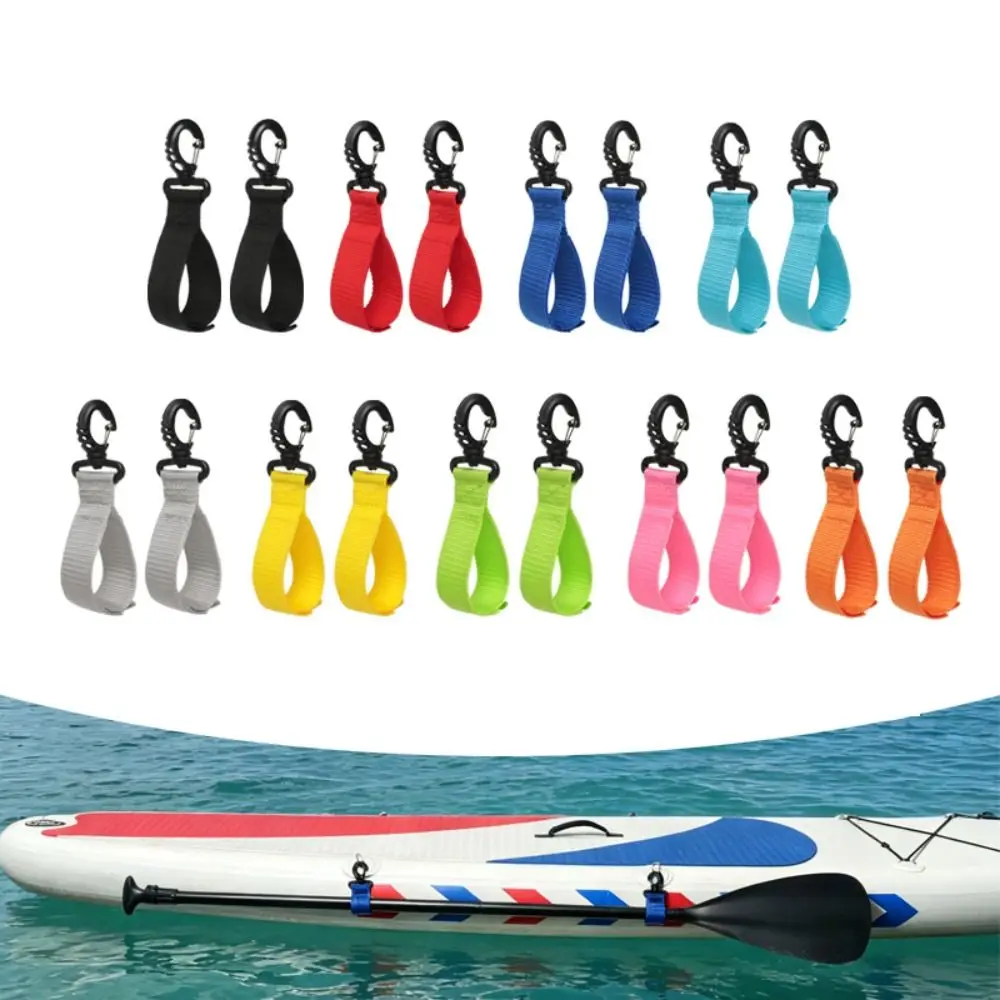 1 Pair Adjustable Strap Paddleboard Paddle Holder Strap Rotatable Hook Hook and Loop Kayak Paddle Keeper Durable