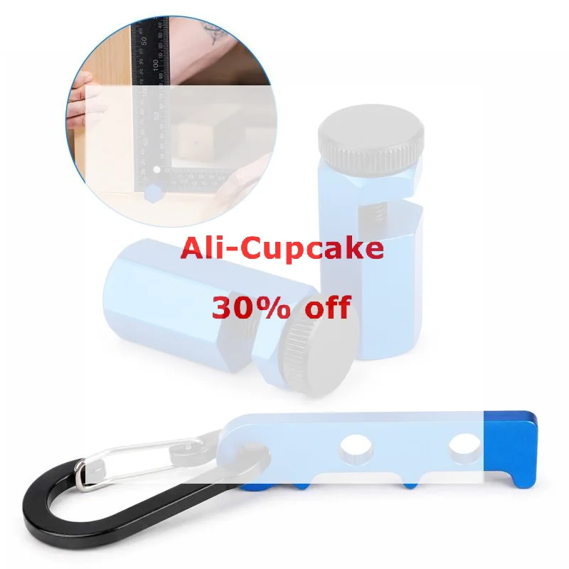 Square Auxiliary Clamp Stair Gauge Aluminum Alloy Hex Flat Gauge With Thumb Screw For Framing Square And Rafter Attachment