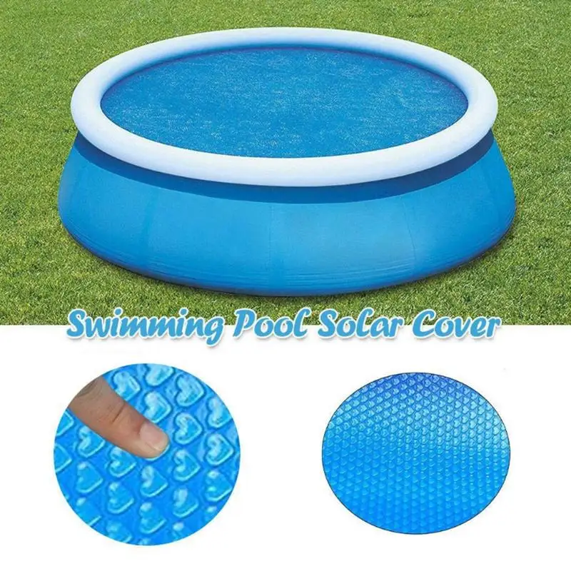 Solar Pool Cover Round Pool Insulation Bubble Film Swimming Pool Thermal Insulation Pool Cover For 4 5 6 8 10 12 15Ft Diameter