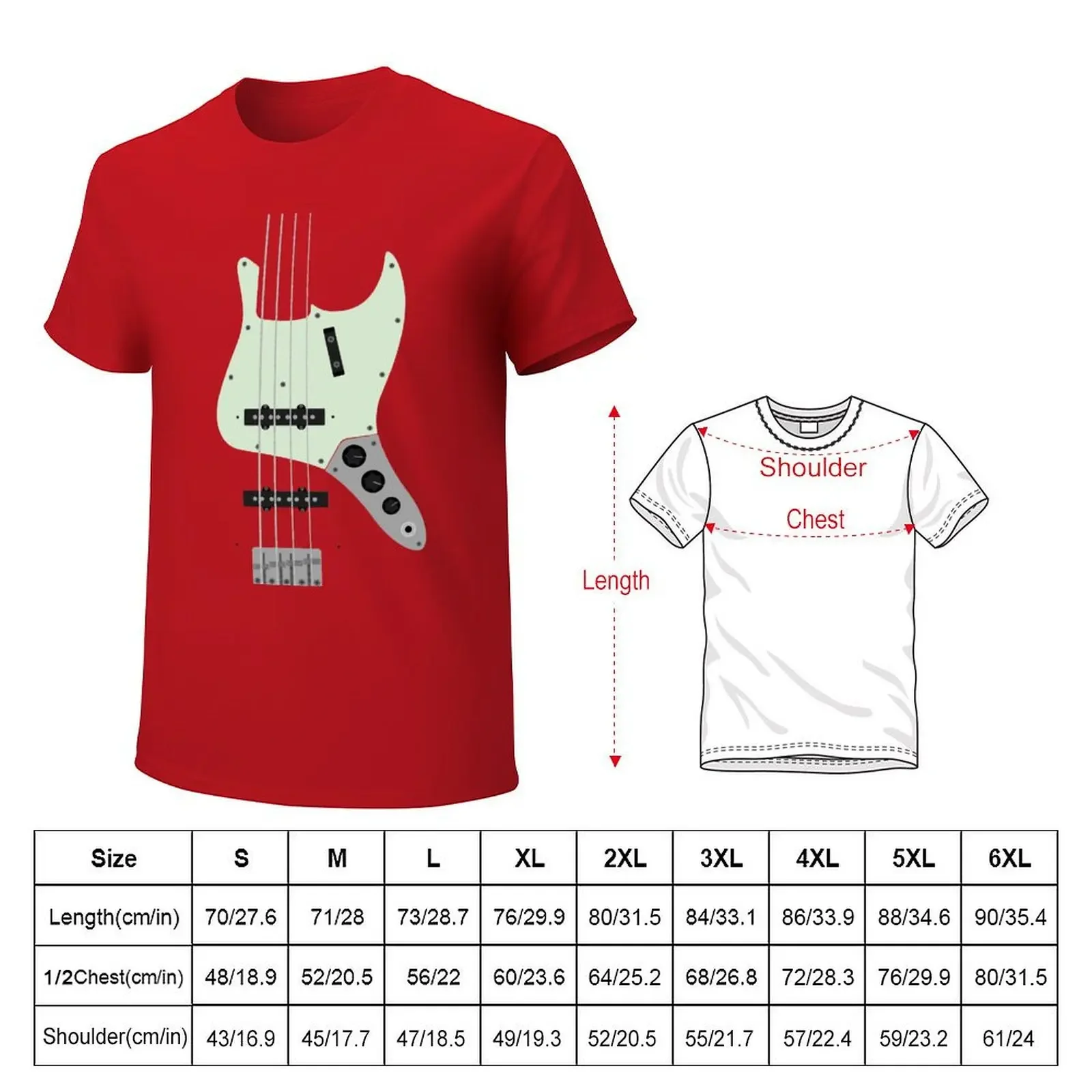 Electric Jazz Bass T-shirt blanks sweat summer tops Short sleeve tee men