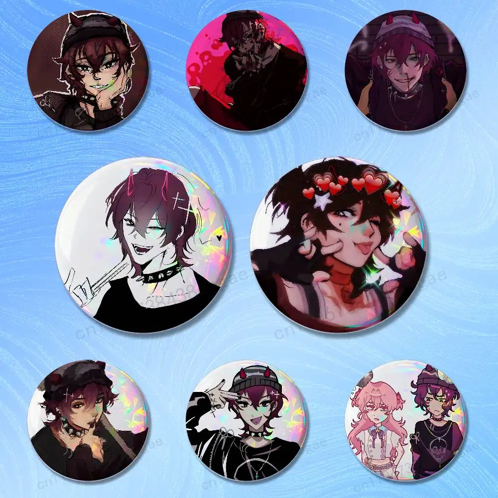 K-Killer Chat Ronin M-Misaki Badges 25 32 44 58 75 mm Round Fashion Jewelry Clothes Bag Hat Accessories Badge Lover Gifts