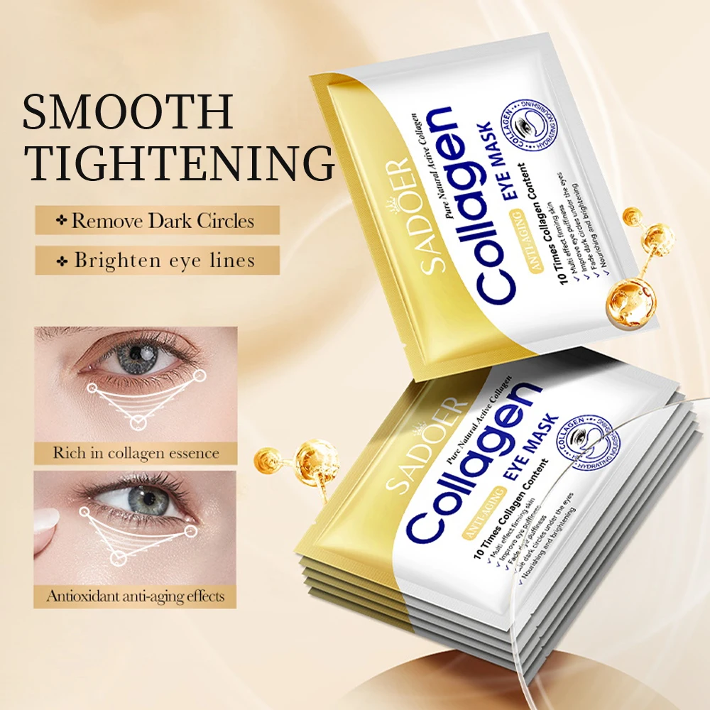 

10pcs Crystal Collagen Eye Mask Anti Dark Circles Remove Eye Bags Moisturizing Eyes Patch Gel Mask Collagen Beauty Eye Patch