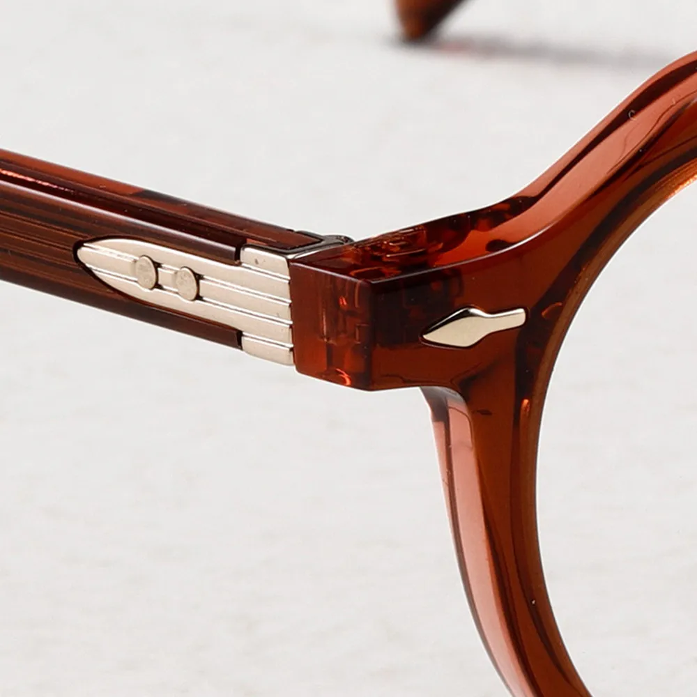 Handmade Oval Round Acetate Glasses Frame Men Women Korea Style Thick Eyeglasses Brand Design luxurious Eyewear Spectacle